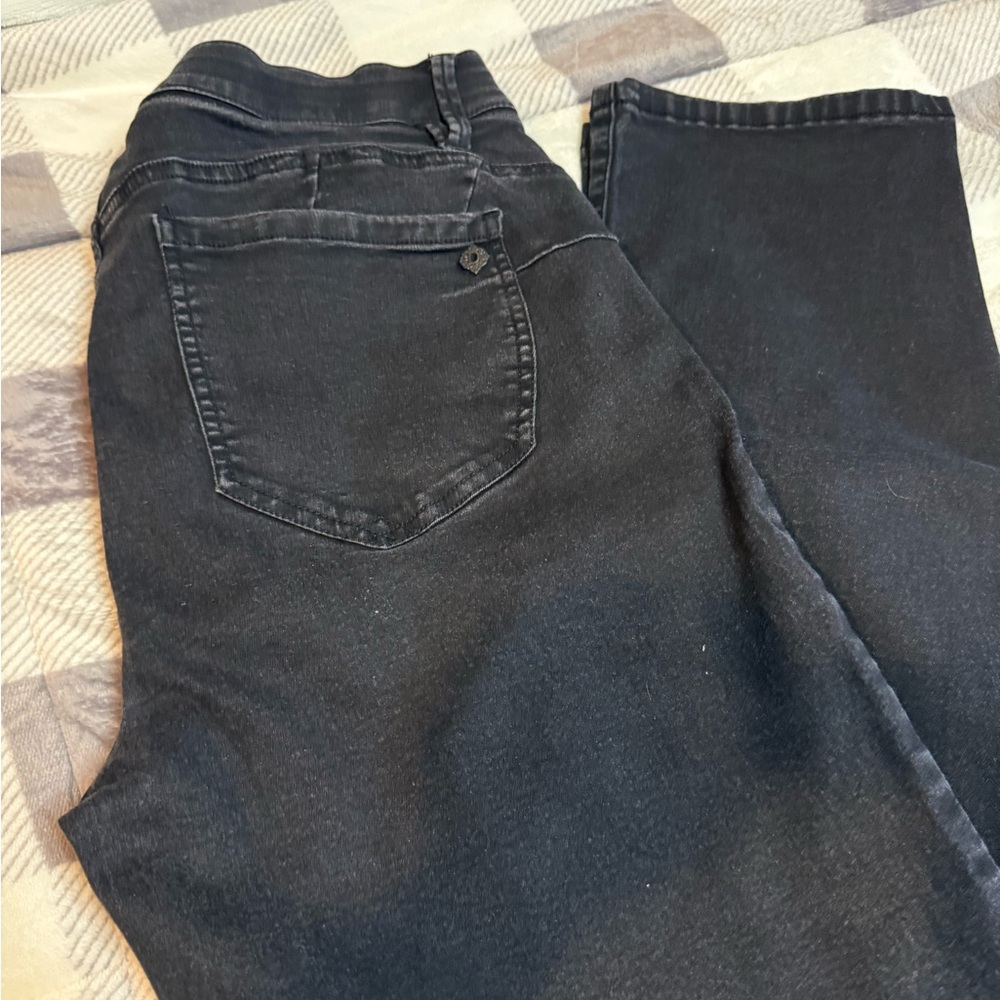 Democracy Ab solution black straight leg jeans size 12 - Picture 7 of 10
